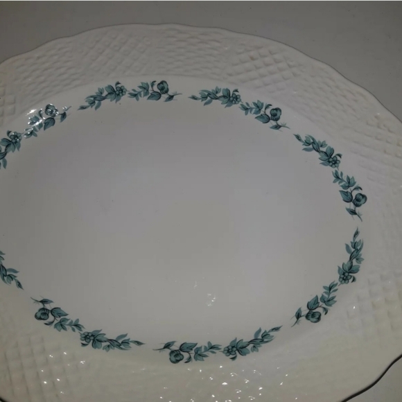 Vtg Marlborough old english ironstone by Simpsons poters Ltd England oval plate - Picture 4 of 5
